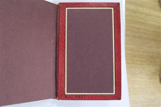 Fine binding - The Rubaiyat of Omar Khayyan, 16mo, with red, blue and cream calf, abstract design, in presentation case